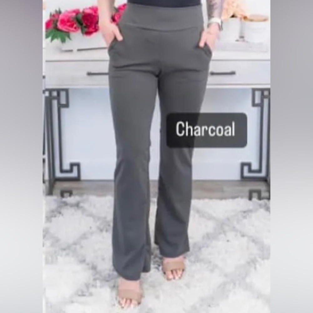 Heimish USA flare dress pant - charcoal